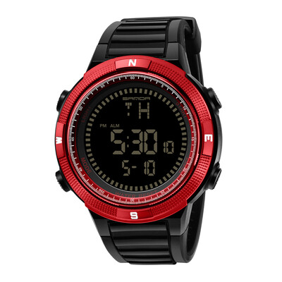 

SANDA 360 Men Analog Digital Watch Fashion Casual Sports Wristwatch 3ATM Waterproof Leather Strap Luminous Multifunctional Watches
