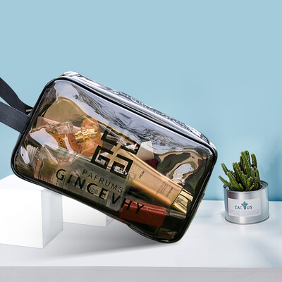 

Vilscijon Wei Jian wash bag waterproof travel storage bag portable cosmetic bag portable Korean transparent storage bag trumpet 2648 gray