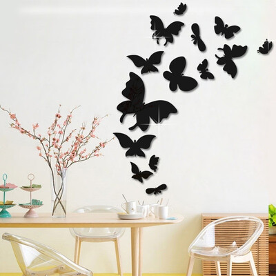 Butterfly carved mirror wall stickers Acrylic DIY creative painting