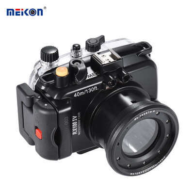

MEIKON SY-16 40m 130ft Underwater Waterproof Camera Housing Black Waterproof Camera Case for Sony RX100 IV