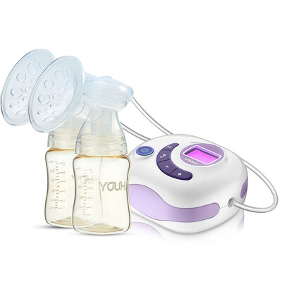 

Double Electric Breast Pump Comfort Portable Rechargeable LCD Breastfeeding Milk Pump With Stimulation & Expression 6 Adjustable