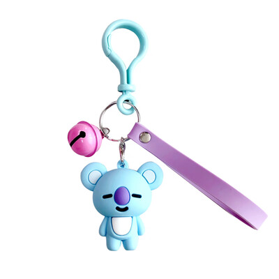 

Fashion Delicate Lovely Doll Car Key Ring Cartoon Compact Cute Key Chain Bag Pendant Decoration Kids Toy with Bell