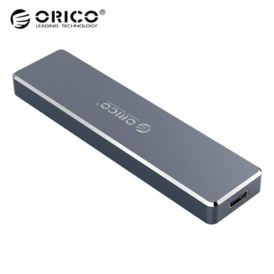 

ORICO NVME M2 to type-c external mobile solid state SSD hard disk box USB31Gen210Gbps all aluminum hard disk box push cover gray PCM2-C3