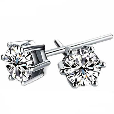 

CZ Diamond Stud Earrings For Women Lovers Xmas Gift Anniversary Fashion Jewelry Accessories WHB102