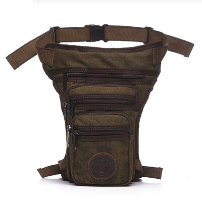 

Mens Canvas Thigh Drop Leg Bag Travel Hiking Motorcycle Riding Messenger Shoulder Belt Fanny Pack Waist Bags