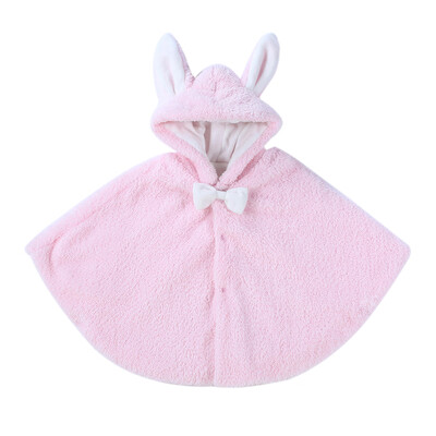 

Fall & Winter Fashion Lovely Warm Cape Baby Girls Outdoor Cute Soft Hoodies Coats with Rabbit Ear