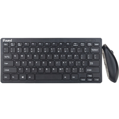 

Founder iFound W6226 keyboard&mouse set wireless mouse keyboard Jingdong self-supporting ultra-thin mini mouse&keyboard set wireless black