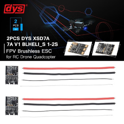

2PCS DYS XSD7A 7A V1 Blheli_S 1-2s FPV Brushless ESC Dshot300 Dshot600 for RC Drone Quadcopter