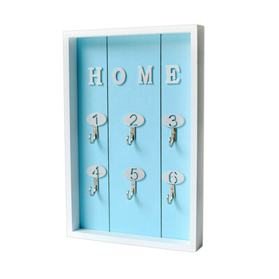

UpperX Beige INS Scandinavian Style Wall Decor Handmade Wooden "HOME" Key Box Creative Key Box Wall Creative Room Decor