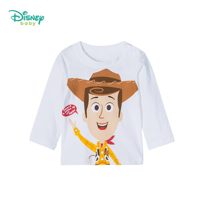 

Disney Boys Tops Spring Cotton Long Sleeve T-Shirt Cartoon Hudi Print Bottoming Shirt Out Out Dress 191S1081 Beige 12 Months Height 80cm