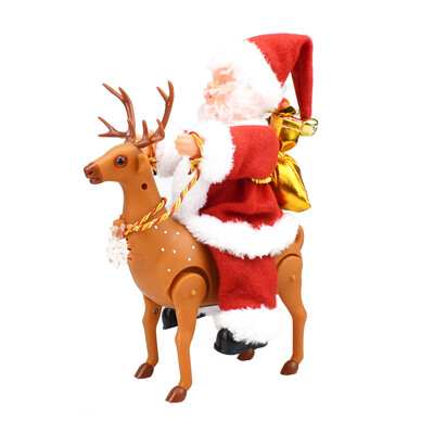 

Santa Claus Climbing rope Christmas Ornament Battery Operated Singing Dancing Walking Climbing Doll Toys Gifts Decorations