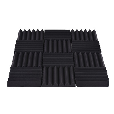 

12 Pack Studio Acoustic Foams Sponge Panels Tiles Absorption Sound Insulation Foam Triangle Flame-retardant High Density 30 30cm