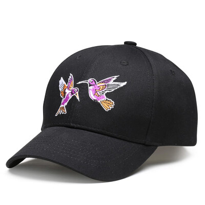 

MT-NUZADA Unisex Chic Adjustable Cotton Baseball Cap with Bird Embroidery