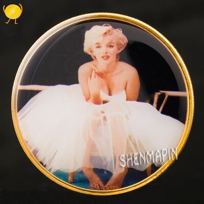 

New beautiful Marilyn Monroe commemorative coin American sexy woman gold-plated coin art coin collectibles