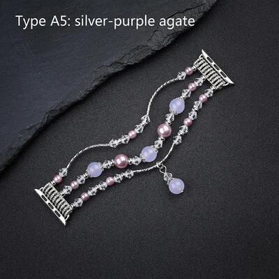 

Luxurious Agate Jewelry Watch Strap For Apple Smart watch band luxury Agate bands For 38MM 42MM Iwatch