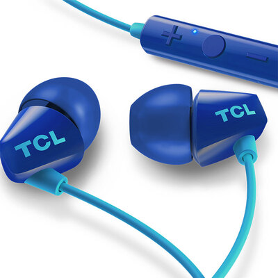 

TCL SOCL100BT wireless Bluetooth headset in-ear earphones neck-mounted hanging neck with wheat can call echo cancellation deep blue mobile phone universal