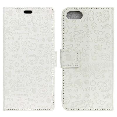 

MOONCASE Wiko Sunny3 Little Witch Leather Case - White