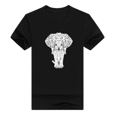 

Elephant Animal Lover Indian Aztec Mens T-Shirt Broadcloth Shirt