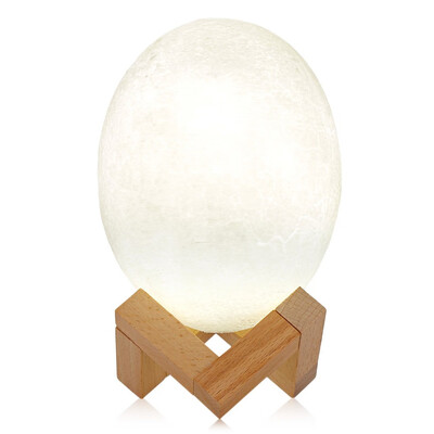 

3D Printing Dinosaur Egg Light Patting Night Lamp 3 Colors for Bedroom 10cm