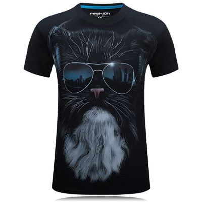 

3D Print Cotton T-shirt Men Tops Tees 2018 Mens Fashion O-Neck Short Sleeve Plus Size 6XL