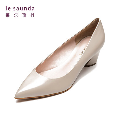

Lyles Dan Fashion Elegant Commuter OL Professional Pointed Set Feet Shallow High Heel Shoes LS AM53203 Taupe 35