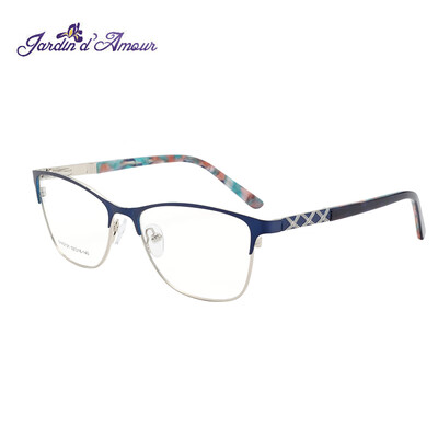 

Jardin damour JA glasses frame female myopia retro metal plate color matching pattern mirror full frame glasses frame male JA5171 blue 52