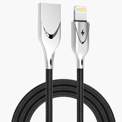 

USB Charging Cable power Data Cable Connector Nylon Braided Zinc alloy Sync Charge for iPhone&Android Devices Adapter