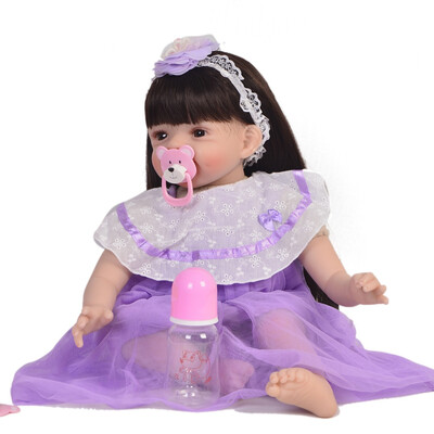 

Lovely Reborn Alive Girl Doll Soft Vinyl 22 55cm Realistic Princess Baby Doll Toy For Kids Christmas Birthday Gifts Long Hair