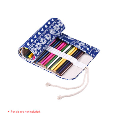 

Canvas Pencil Roll Pouch Case Bag Wrap Holder Storage 72 Holes for Artist