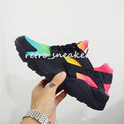

2018 New Air Huarache Rainbow Sky Blue Running Shoes for Men&Women Huaraches Ultra Shoes Multicolor Black Huarache White Sneak