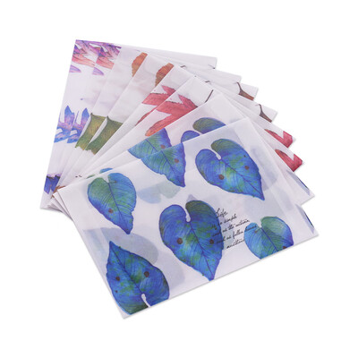 

8 Pcs Vintage Handmade Paper Envelopes Set for Gift Card Invitation Package 63×45 Inch