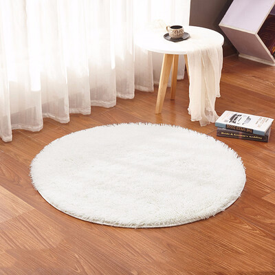 

Shaggy Fluffy Rugs Anti-Skid Bedroom Dining Area Rug Round Carpet Floor Mat For Xmas Living Room Sofa Kitchen Bedroom Footcloth