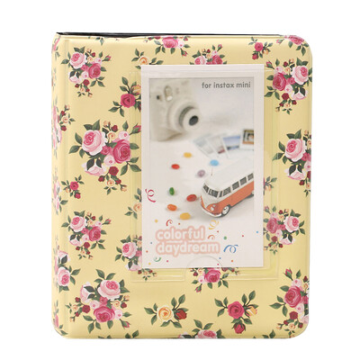 

Standard 3in Centerfold Photo Album PU 64 Pockets Albums Photos Storage Case Floral Memory Souvenir