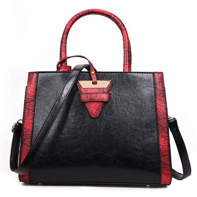 

Simple Style Elegant Ladies Shoulder Bag Solid Serpentine Pu Leather Satchels Fashion All-Match Female Daily Handbags