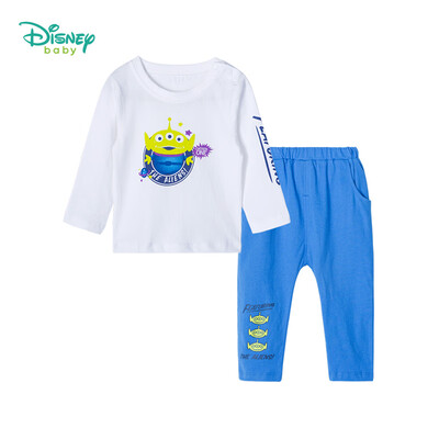 

Disney Spring New Boys Set Shoulder Button Cartoon Print Cotton Long Sleeve Pants Set 191T857 Beibai 24 Months Height 90cm