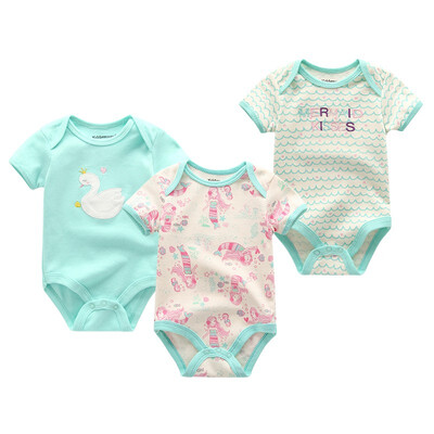 

3PCSLot Baby Boy Clothes 0-12M Newborn Cotton Baby Girls Clothes Rompers Babywear Bodysuits Clothing Sets For Babies