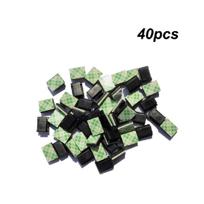 

40pcs Car Data Cord Tie Cable Mount Wires Fixed Clips Self-adhesive White