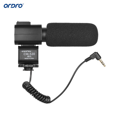 

ORDRO CM-520 External Microphone Super Cardioid Electret Condenser Mic with Hot Shoe Mount for Canon Nikon Sony DSLR Digital Video