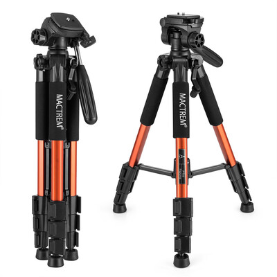 

Mactrem PT55 Travel Camera Tripod Lightweight Aluminum for DSLR SLR Canon Nikon Sony Olympus DV with Carry Bag