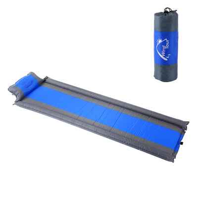 

Inflatable Sleeping Pad Portable Moisture-proof Outdoor Indoor Ground Mattress with Pillow&Handrails for Camping Hiking Mounta