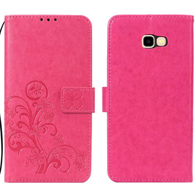 

Samsung Galaxy J4 Core Lucky Clover Embossed Leather Case - Rose