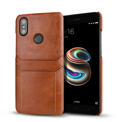 

Luxury Phone Case for XiaoMi Mi 6X ASK Mi A2 Calf Skin PU Leather Cell Phone Case Back Cover Mobile Case Covers