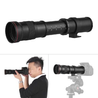 

Super Telephoto Manual Zoom Lens 420-800mm F83-16 T-Mount with EFEF-S Mount Adapter Ring for Canon EOS 80D70D60D7D6D5DII5