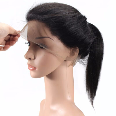 

Nami Hair Pre Plucked 360 Lace Frontal Brazilian Straight Remy Hair Natural Hairline Lace Band Frontal Closure With Baby Hair