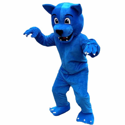 

LangtengBlue Wolf Leopard Mascot Costume Cartoon Cosplay Party Halloween Christmas Festival Performance