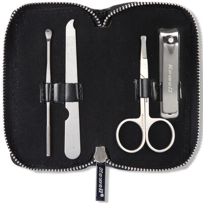 

Korea Kowell Han Kewei nail clipper import stainless steel nail clippers personal care repair capacity combination 4 sets KB402 black