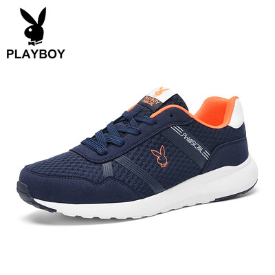 

Playboy PLAYBOY sports running mesh casual shoes mens low-top tie wild DS83098 dark blue 40