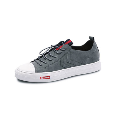 

New casual shoes mens shoes breathable wild round head thick bottom layer cowhide set foot white mens shoes