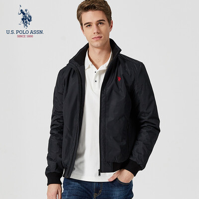 

US POLO ASSN Jacket Men 2019 Spring New Jacket Youth American Casual Trends Winter Padded Clothes Top P04630082 Black 2XL185