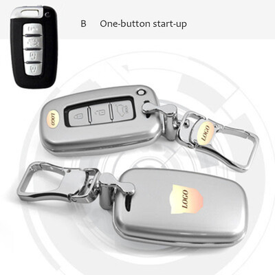

Car Accessories Car Key Case Keychain For Hyundai Azera Veloster ix35 SONATA ELANTRA Rohens Top Layer Leather Cover Shell
